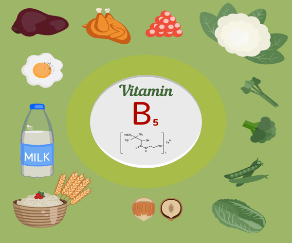 alimentos y fuentes ricas en vitamina B5 o acido pantotenico